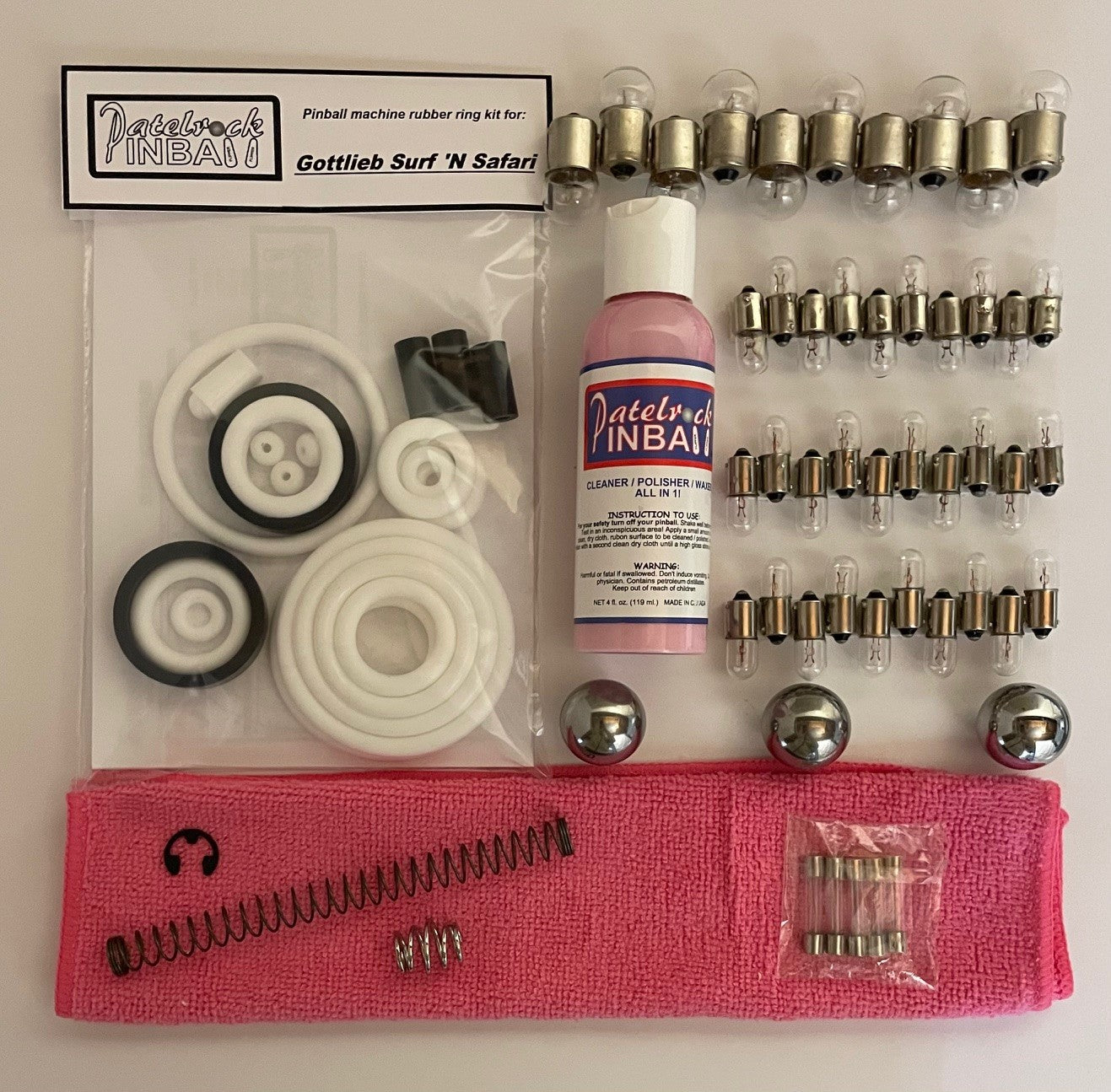 Gottlieb Surf 'N Safari Pinball Machine Maintenance Kit