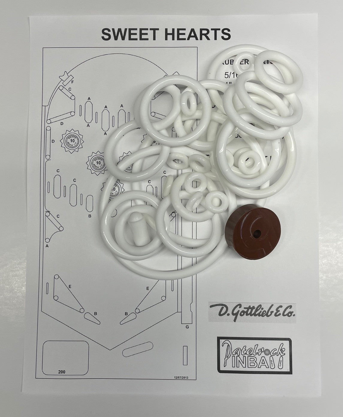 Gottlieb Sweet Hearts Pinball Machine Maintenance Kit