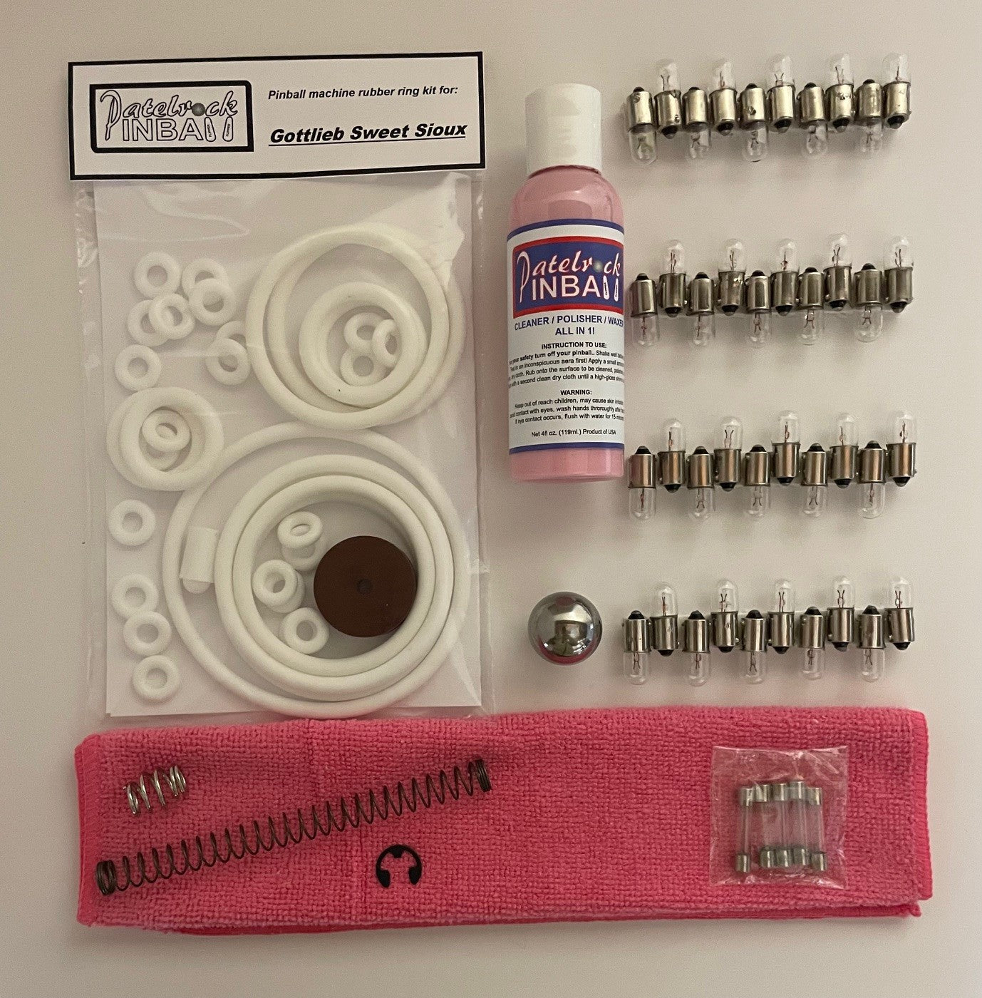 Gottlieb Sweet Sioux Pinball Machine Maintenance Kit