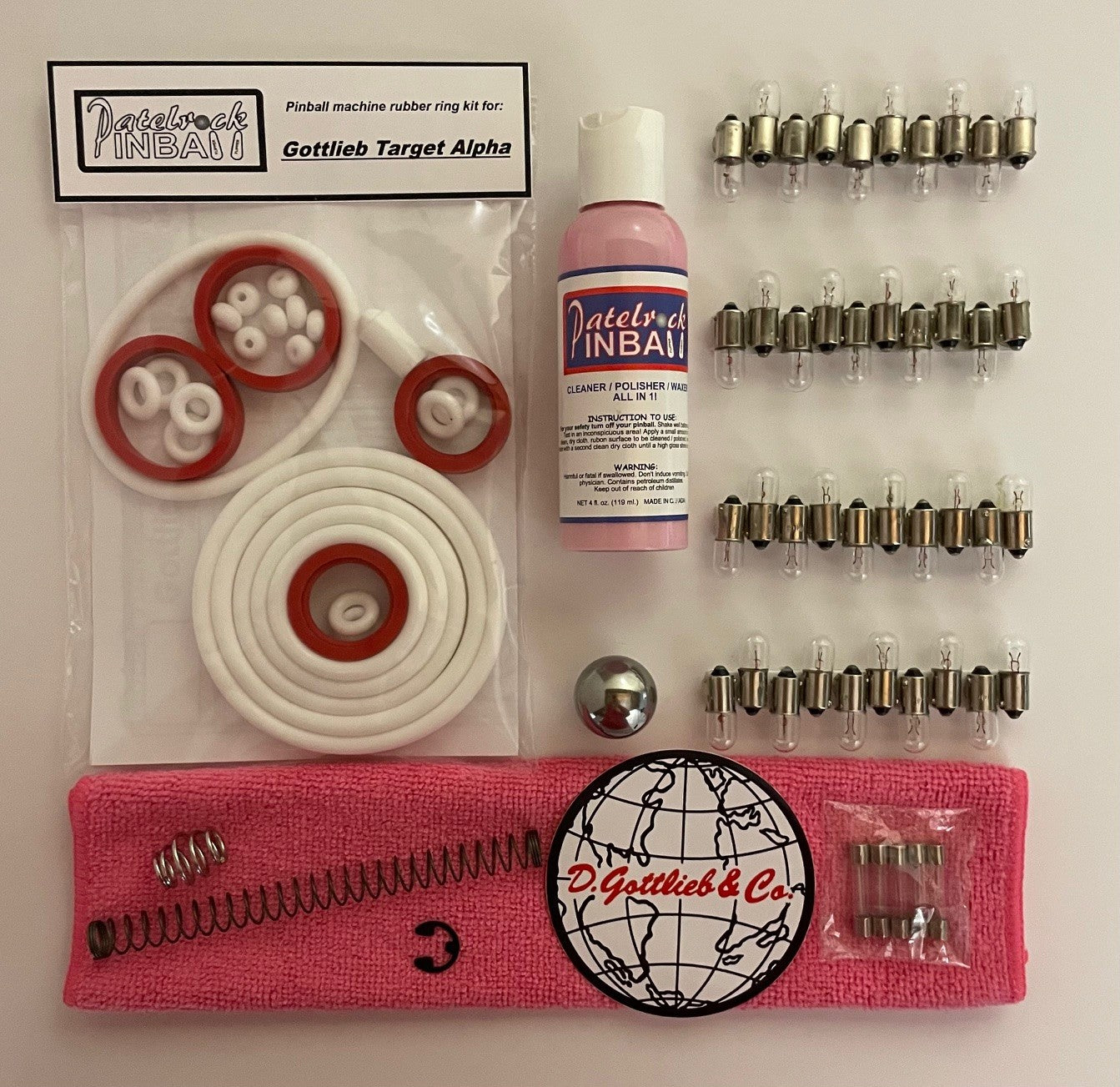 Gottlieb Target Alpha Pinball Machine Maintenance Kit