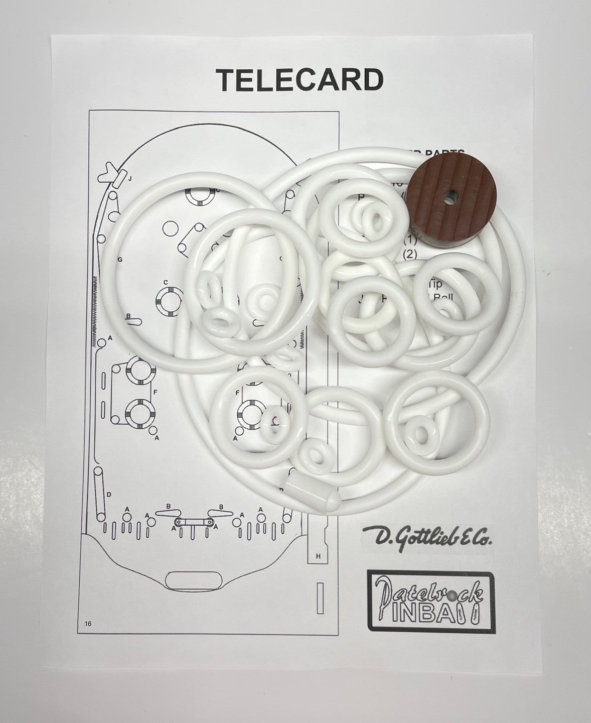 Gottlieb Telecard Pinball Machine Rubber Ring Kit