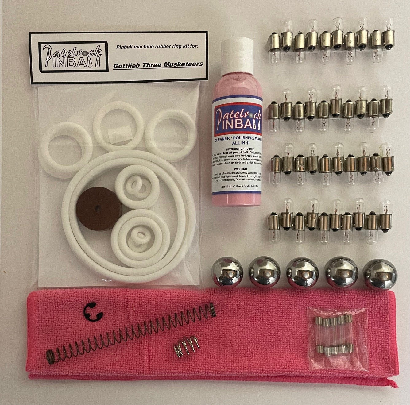 Gottlieb Three Musketeers Pinball Machine Maintenance Kit