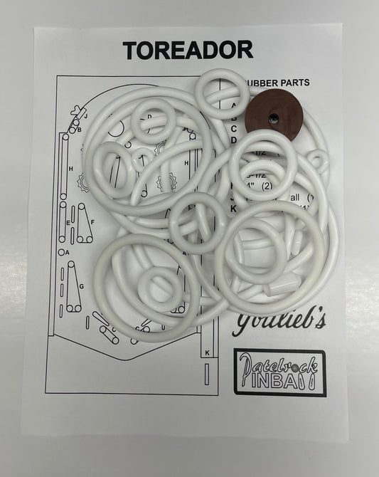 Gottlieb Tereador Pinball Machine Rubber Ring Kit