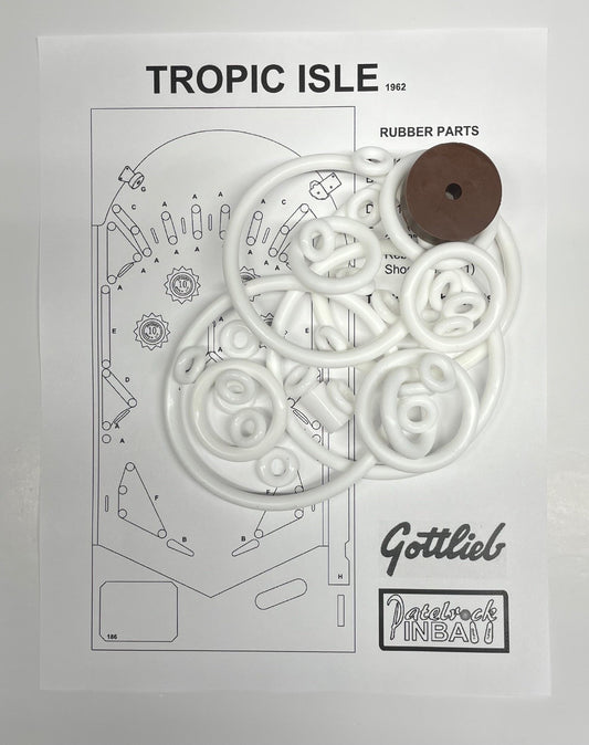 Gottlieb Tropic Isle Pinball Machine Rubber Ring Kit
