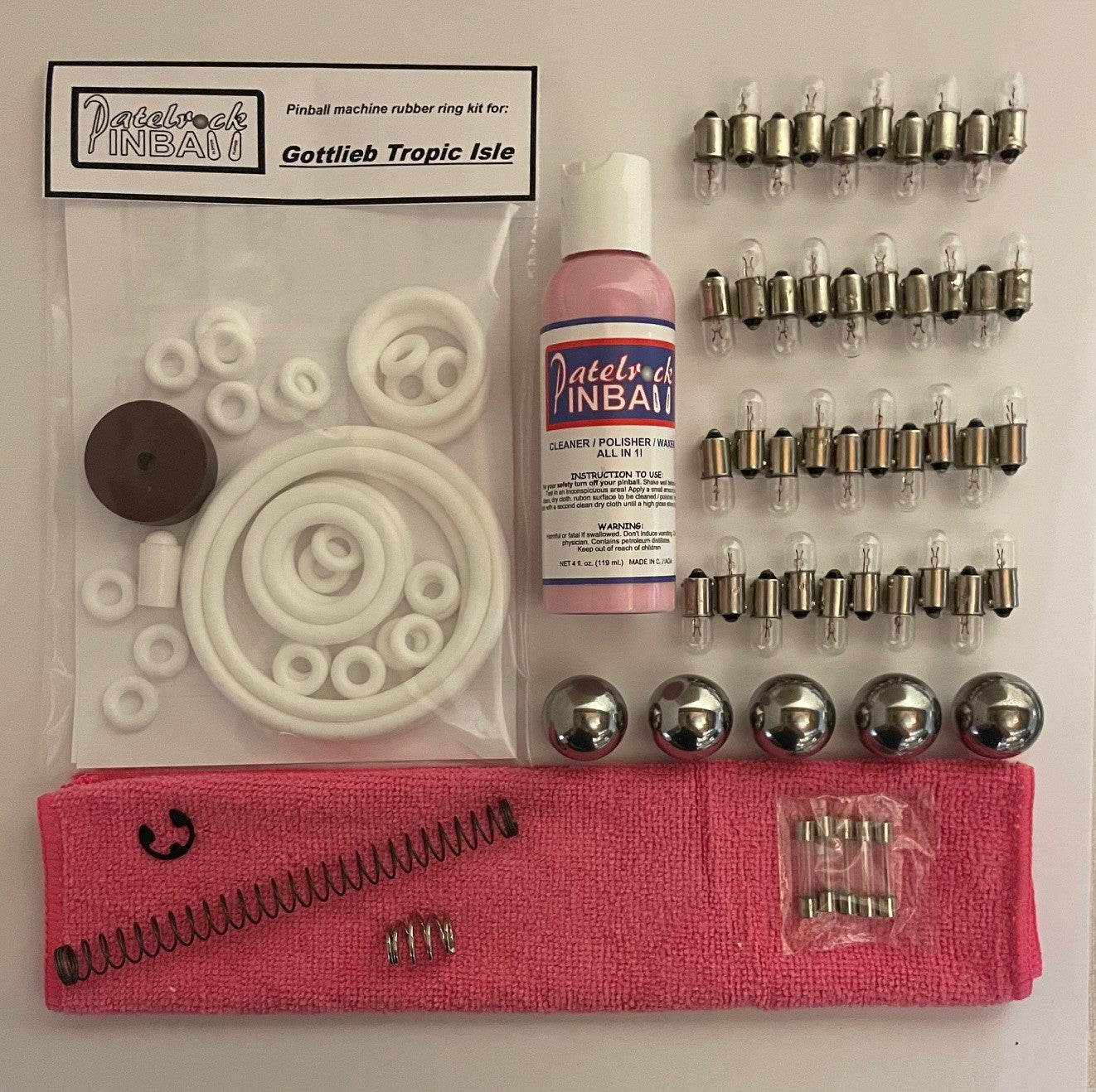 Gottlieb tropic Isle Pinball Machine Maintenance Kit