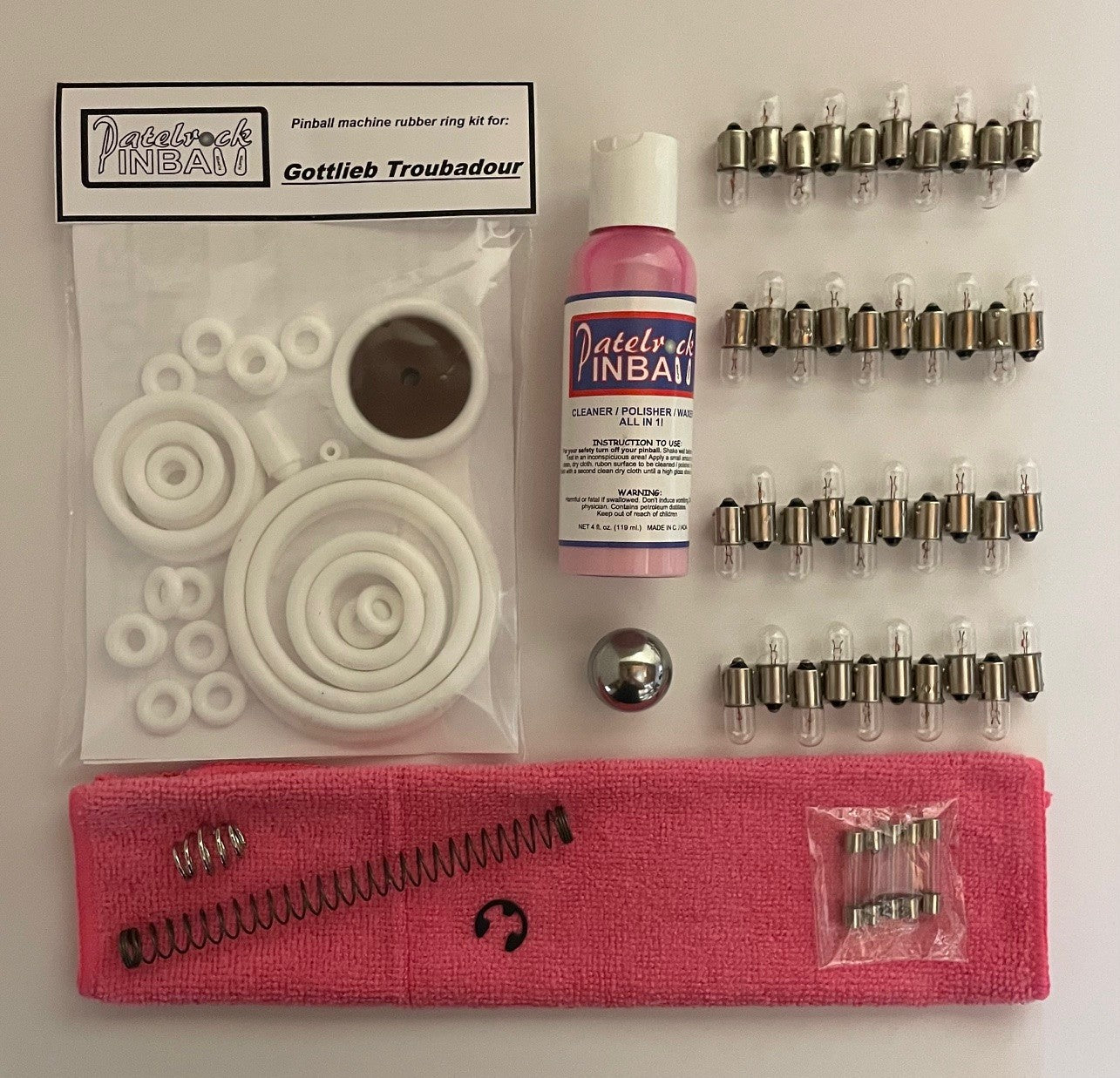 Gottlieb Troubadour Pinball Machine Maintenance Kit
