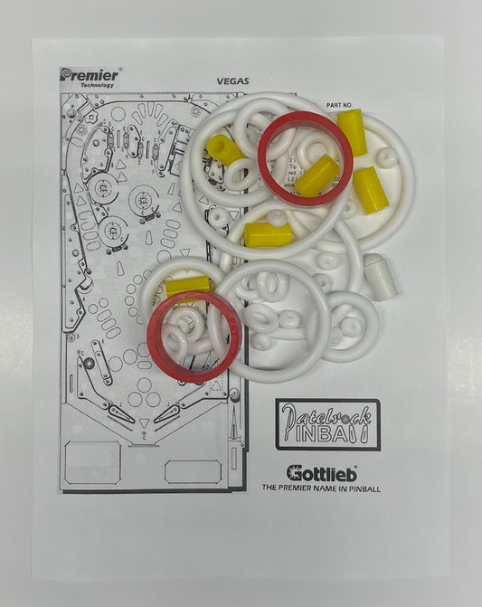 Gottlieb Vegas Pinball Machine Rubber Ring Kit