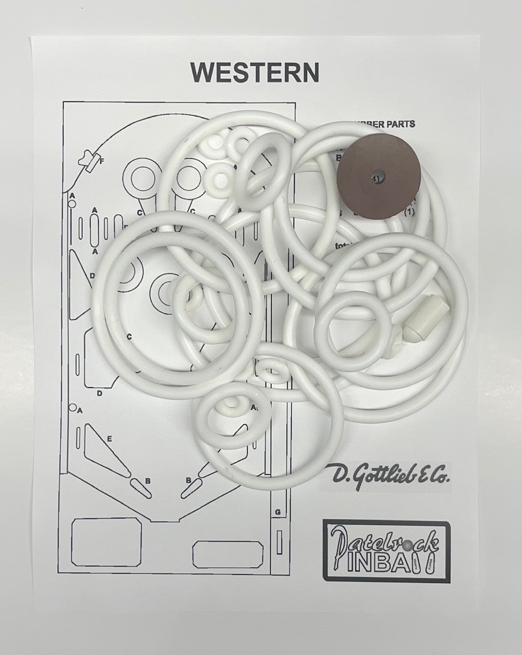 Gottlieb Western Pinball Machine Rubber Ring Kit