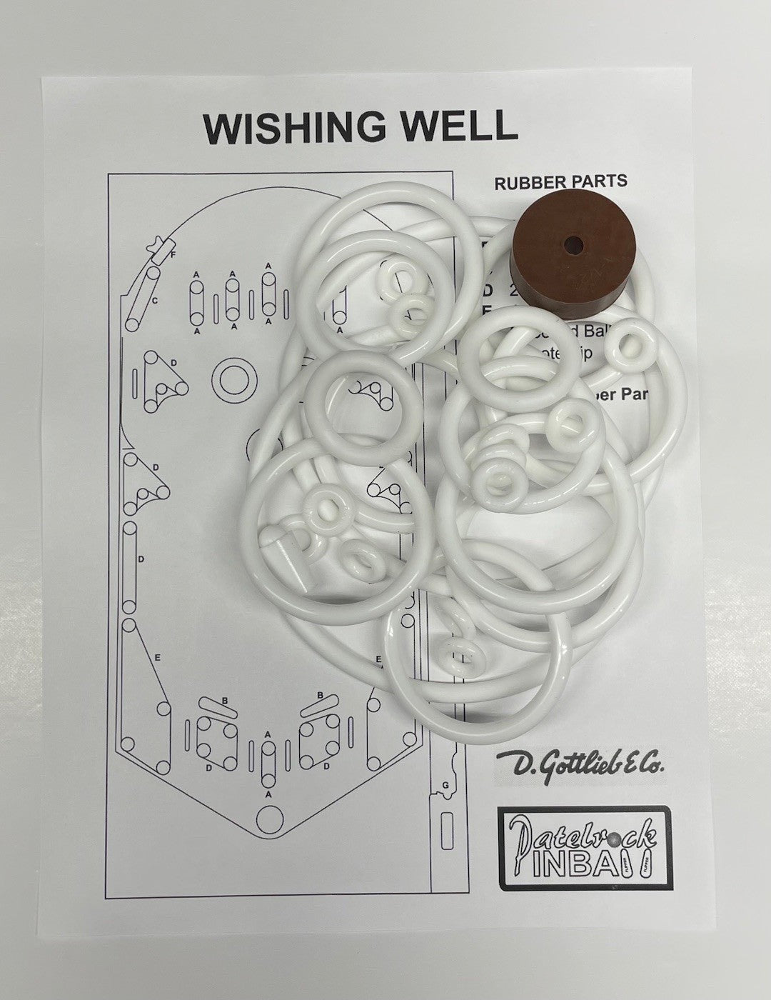 Gottlieb Wishing Well Pinball Machine Rubber Ring Kit