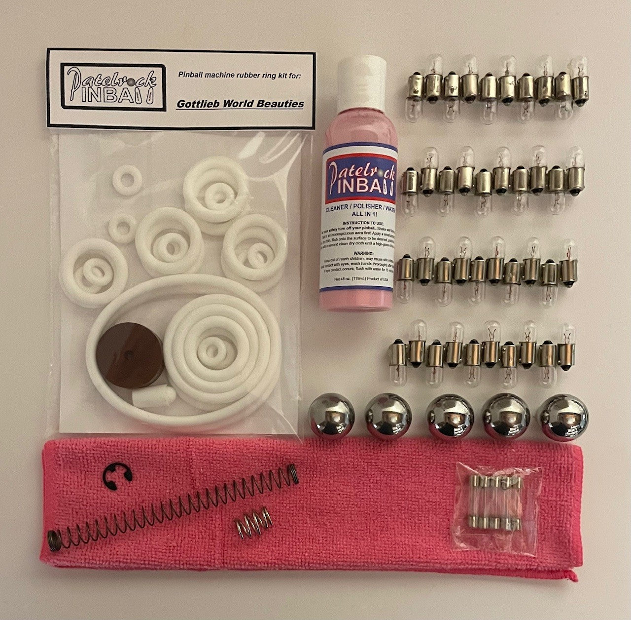 Gottlieb World Beauties Pinball Machine Maintenance Kit
