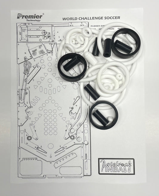 Gottlieb World Challenge Soccer Pinball Machine Rubber Ring Kit