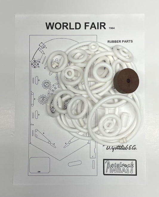 Gottlieb World Fair Pinball Machine Rubber Ring Kit