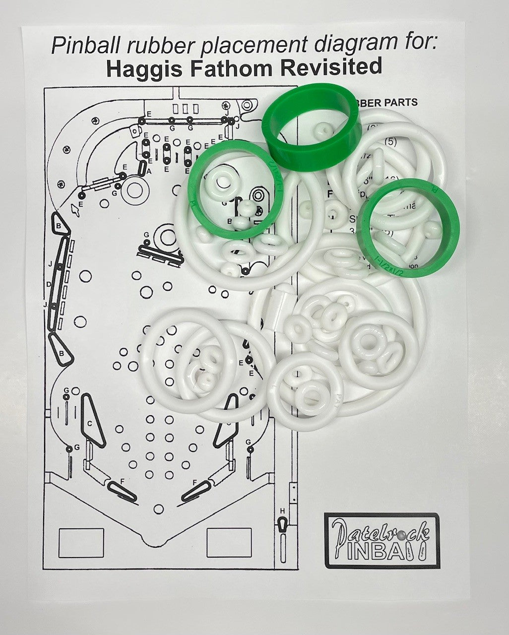 Haggis Fathom Revisited Classic | Mermaid Pinball Machine Rubber Ring Kit