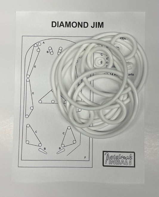 The Henry W.T. Mali & CO Inc. Diamond Jim Pinball Machine Rubber Ring Kit