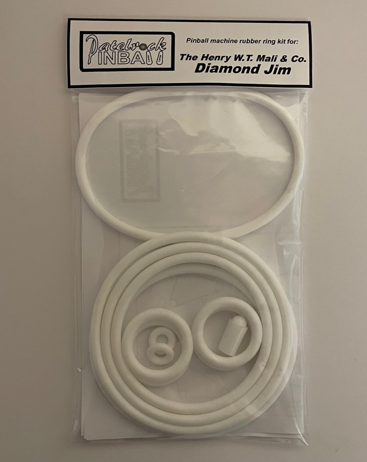 The Henry W.T. Mali & CO Inc. Diamond Jim Pinball Machine Rubber Ring Kit