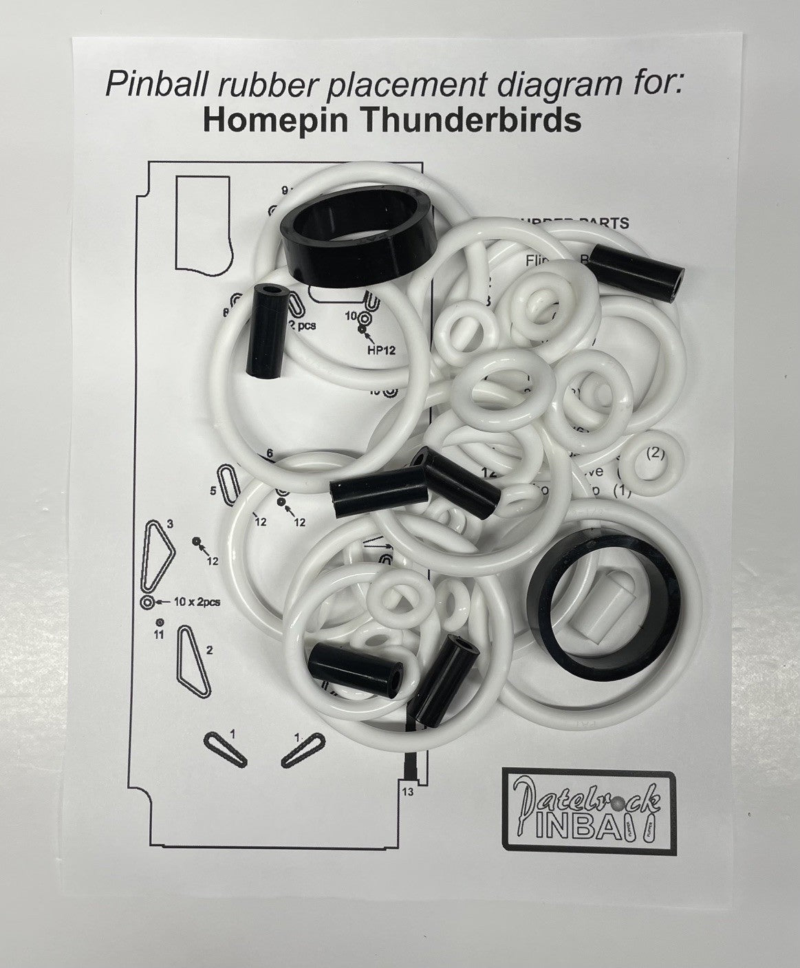 Homepin Thunderbirds Pinball Machine Rubber Ring Kit