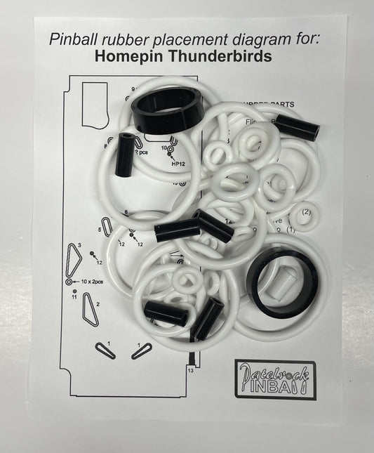 Homepin Thunderbirds Pinball Machine Rubber Ring Kit