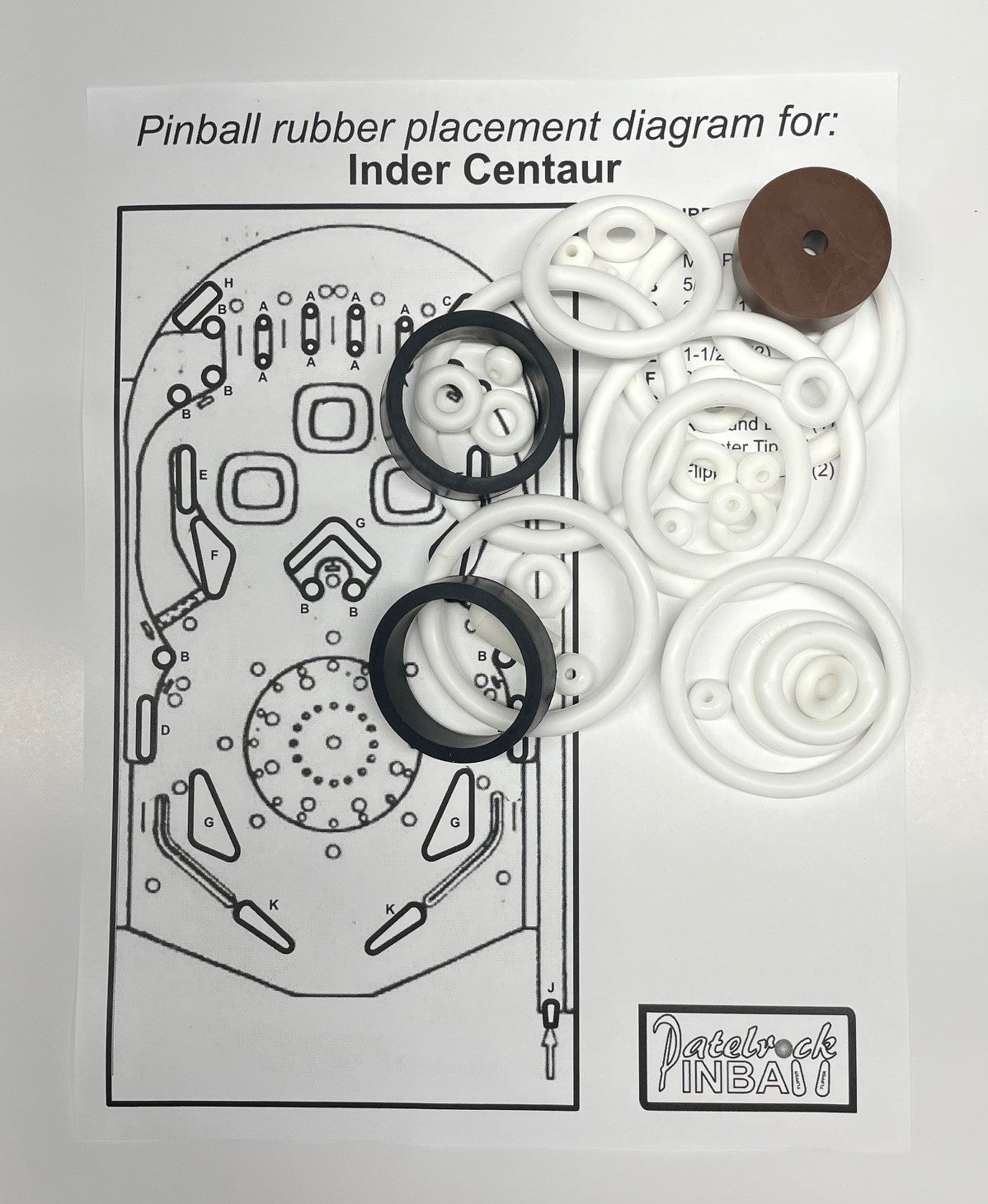 Inder Centaur Pinball Machine Rubber Ring Kit