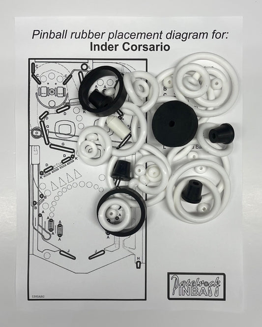 Inder Corsario Pinball Machine Rubber Ring Kit