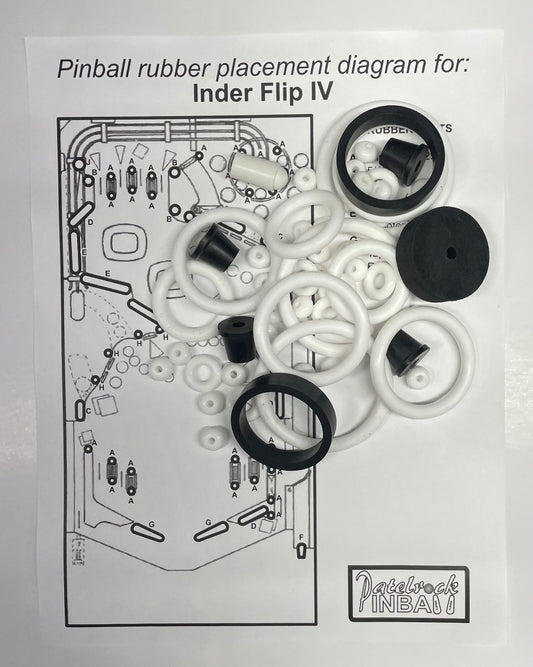 Inder Flip VI Pinball Machine Rubber Ring Kit
