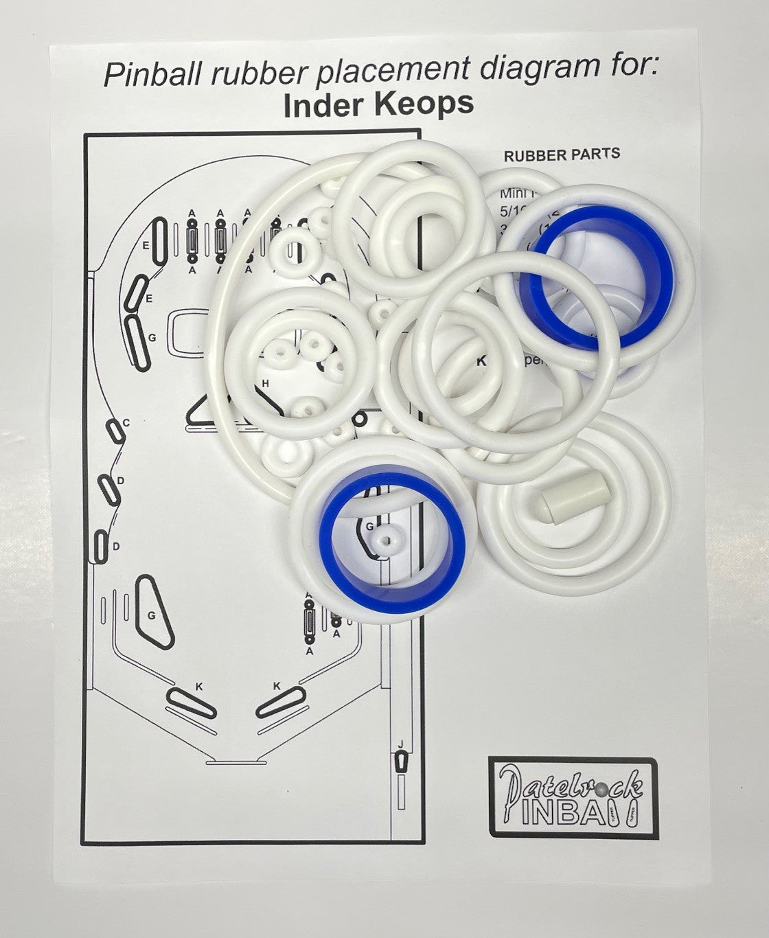 Inder Keops Pinball Machine Rubber Ring Kit