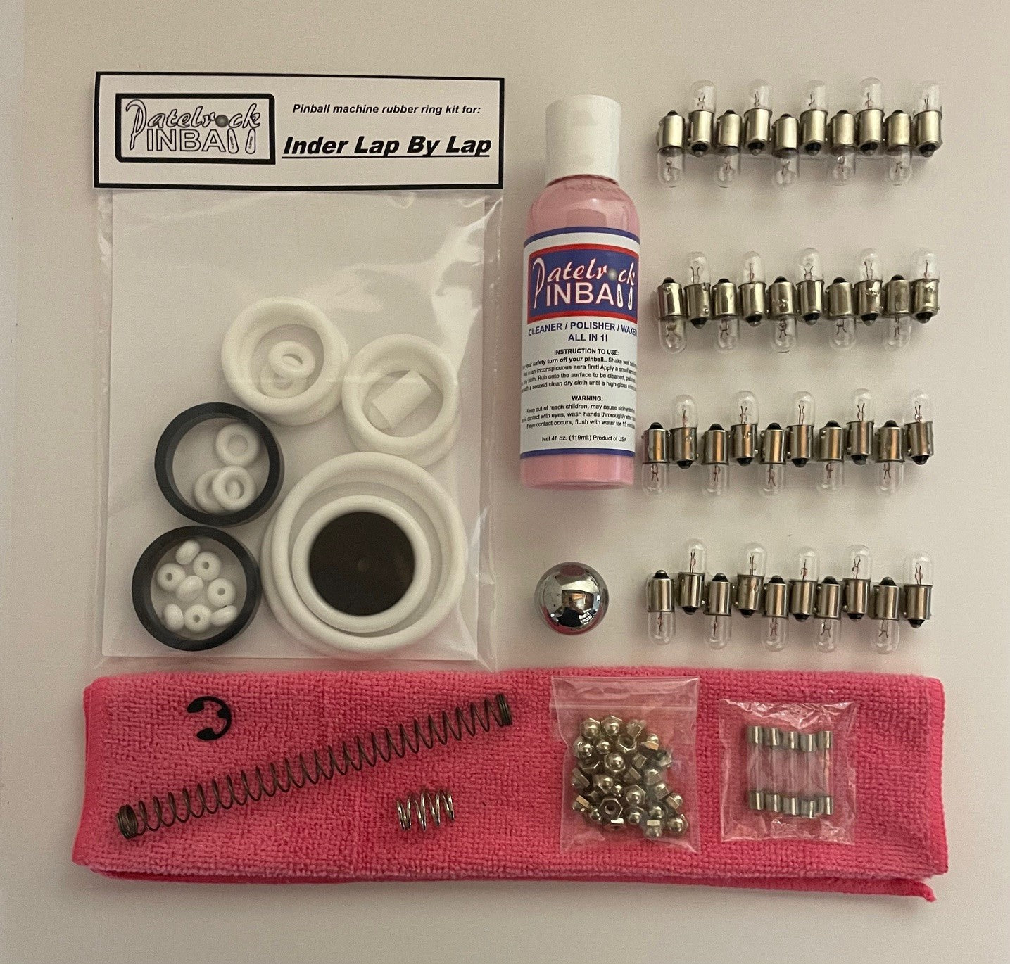 Inder Lap by Lap Pinball Machine Maintenance Kit