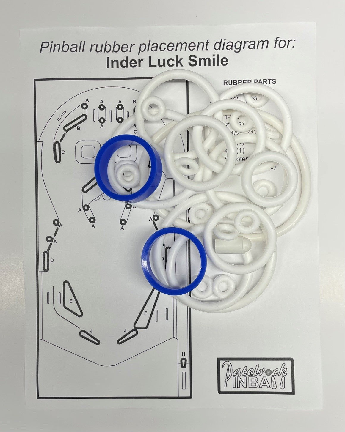 Inder Luck Smile Pinball Machine Rubber Ring Kit