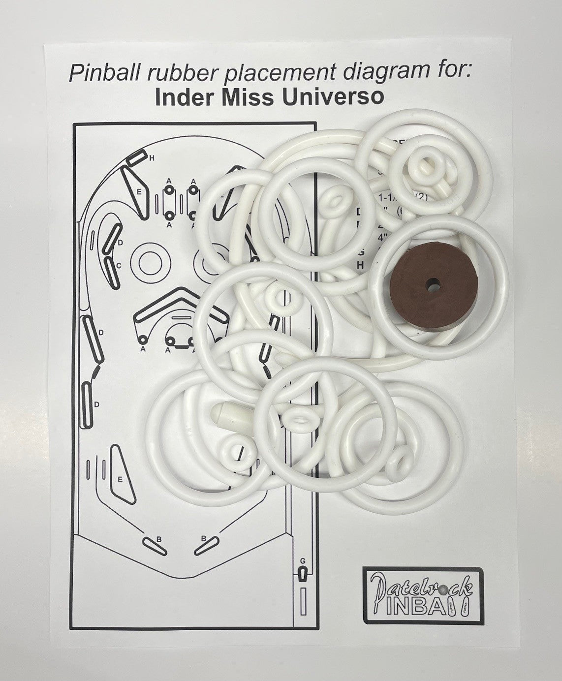 Inder Miss Universo Pinball Machine Rubber Ring Kit