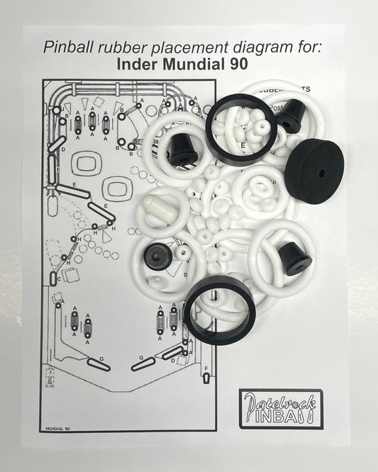 Inder Mundial 90 Pinball Machine Rubber Ring Kit