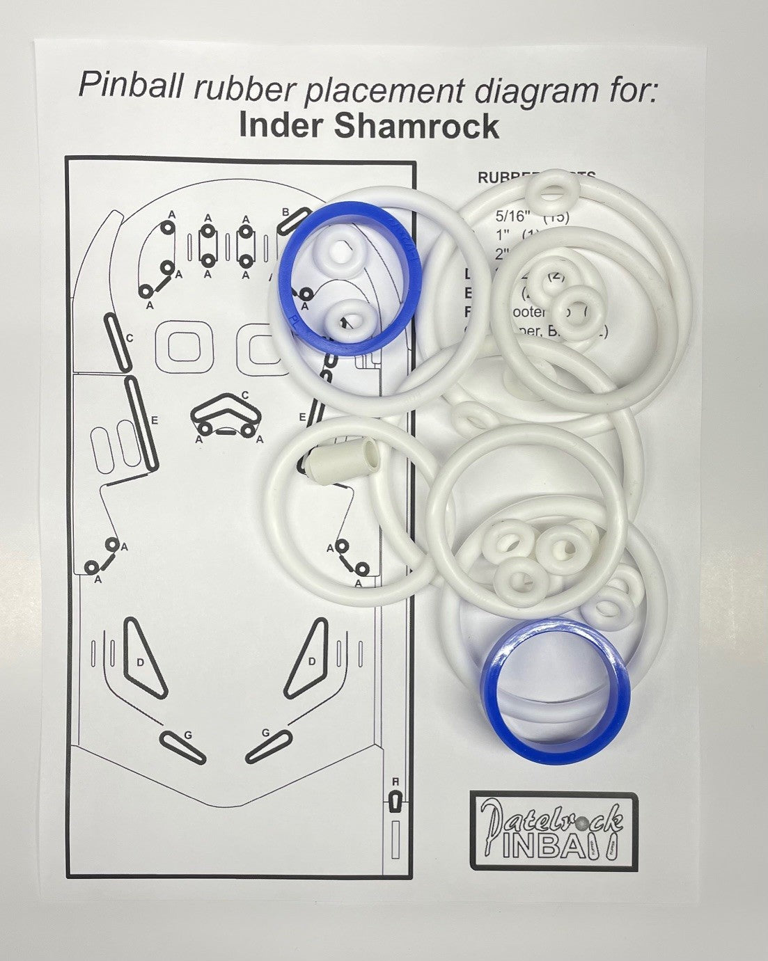 Inder Shamrock Pinball Machine Rubber Ring Kit