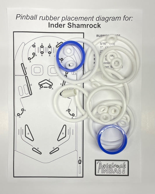 Inder Shamrock Pinball Machine Rubber Ring Kit