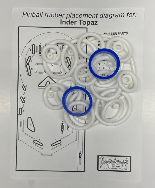 Inder Topaz Pinball Machine Rubber Ring Kit