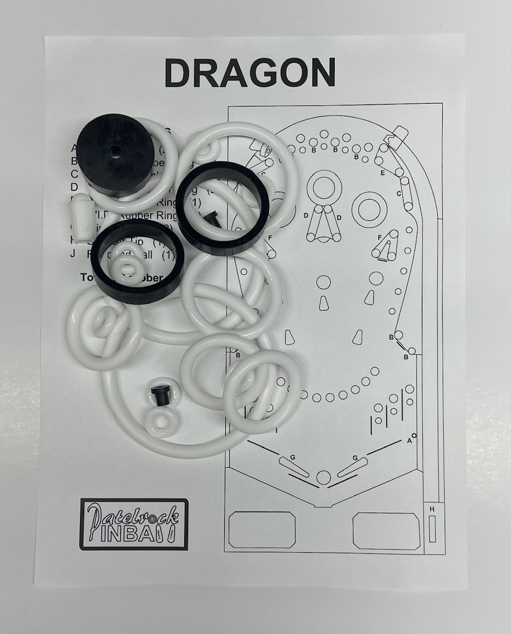Interflip Dragon Pinball Machine Rubber Ring Kit