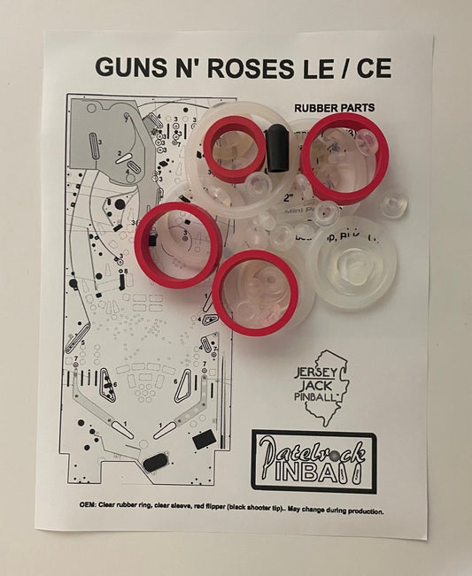 Jersey Jack Pinball Guns N' Roses Limited | Collector's Edition Pinball Machine Rubber Ring Kit