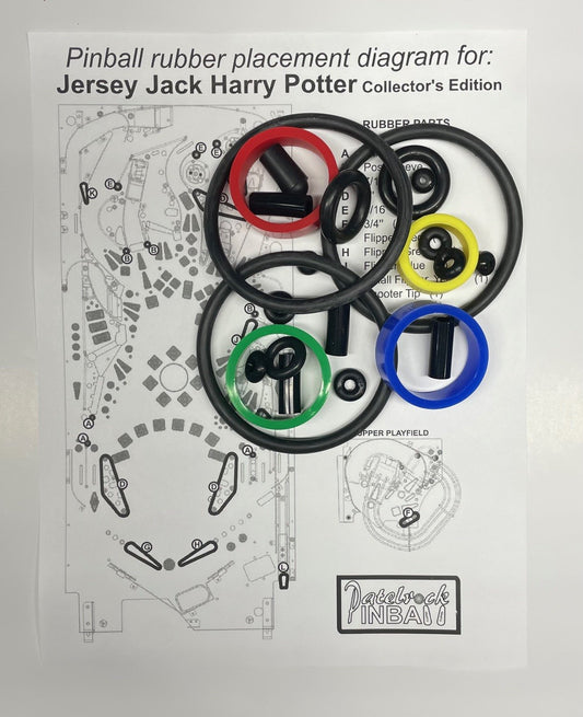 Jersey Jack Pinball Harry Potter | Collector's Edition Pinball Machine Rubber Ring Kit