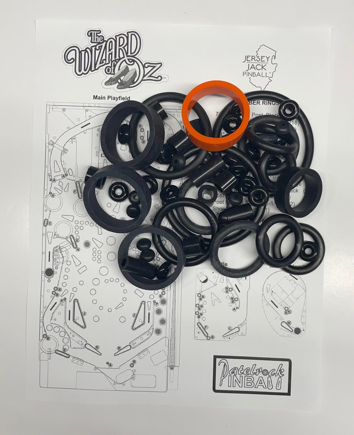 Jersey Jack Pinball The Wizard of Oz Pinball Machine Rubber Ring Kit