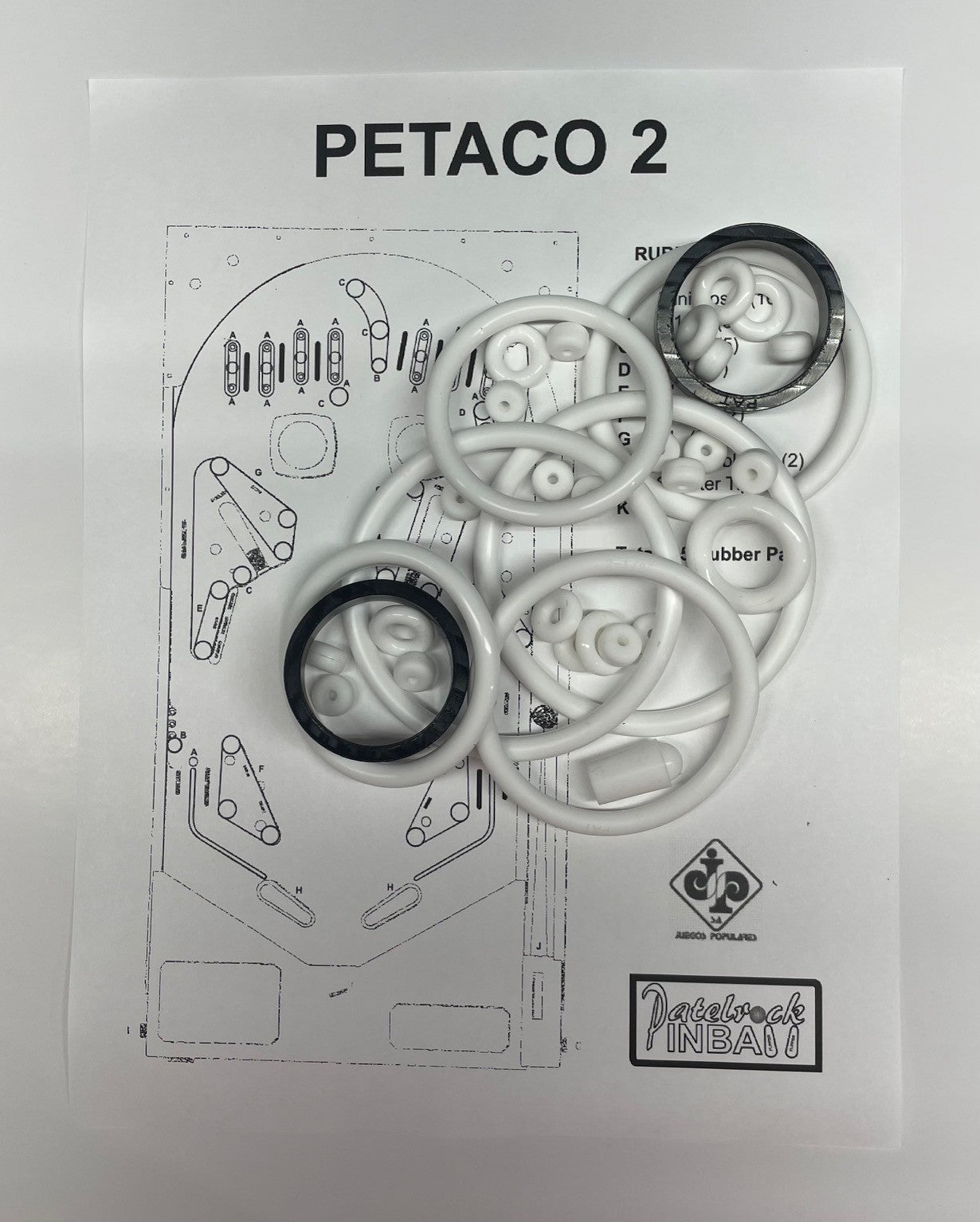 Juegos Populares Petaco 2 Pinball Machine Rubber Ring Kit