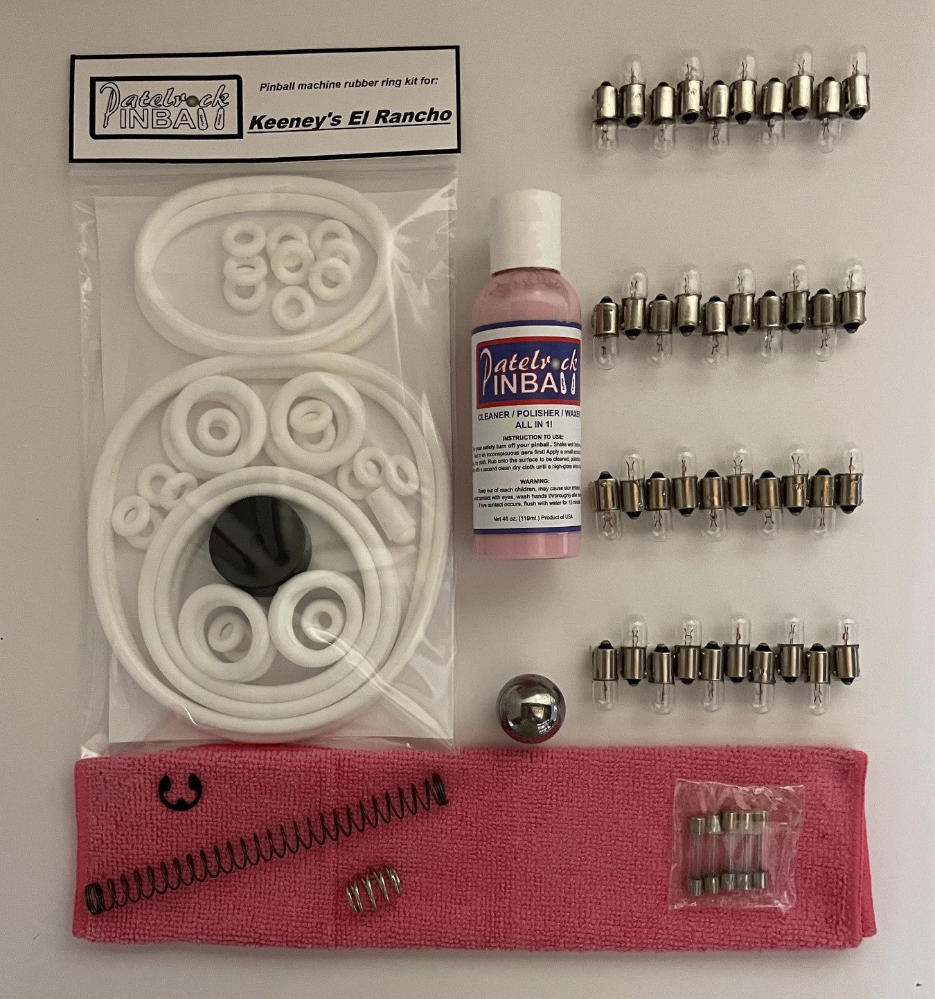Keeney's El Rancho Pinball Machine Maintenance Kit