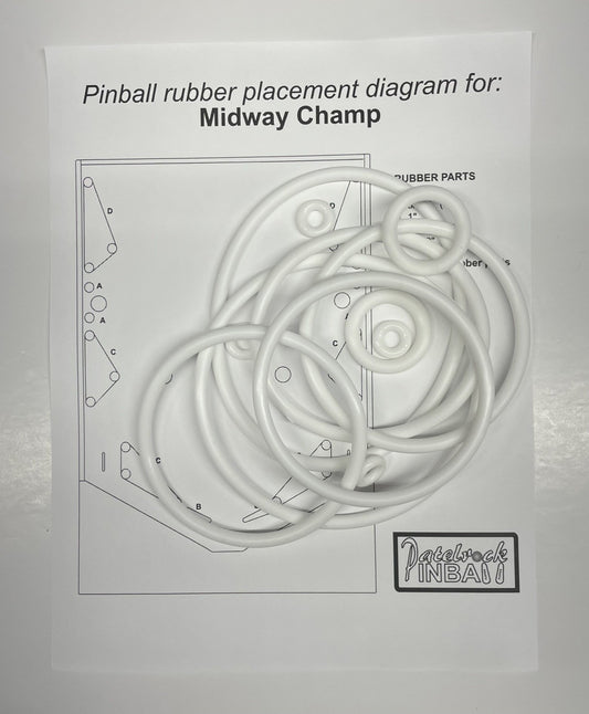 Midway Champ Pinball Machine Rubber Ring Kit