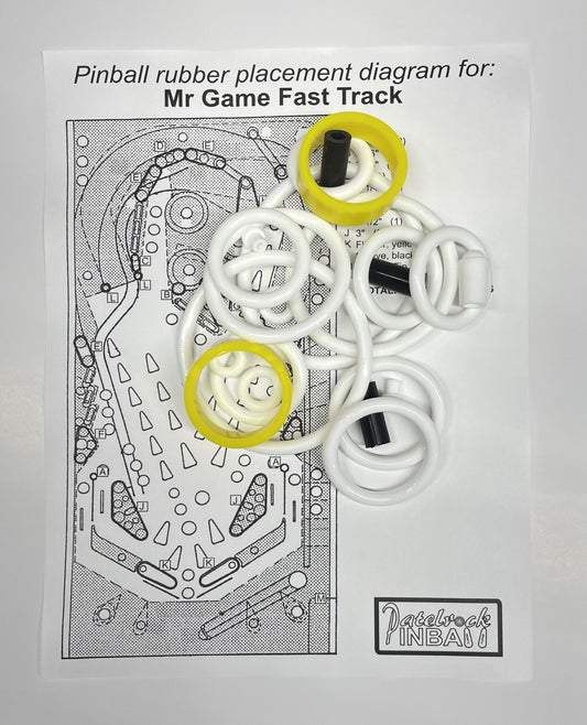 Mr Game Fast Track Pinball Machine Rubber Ring Kit