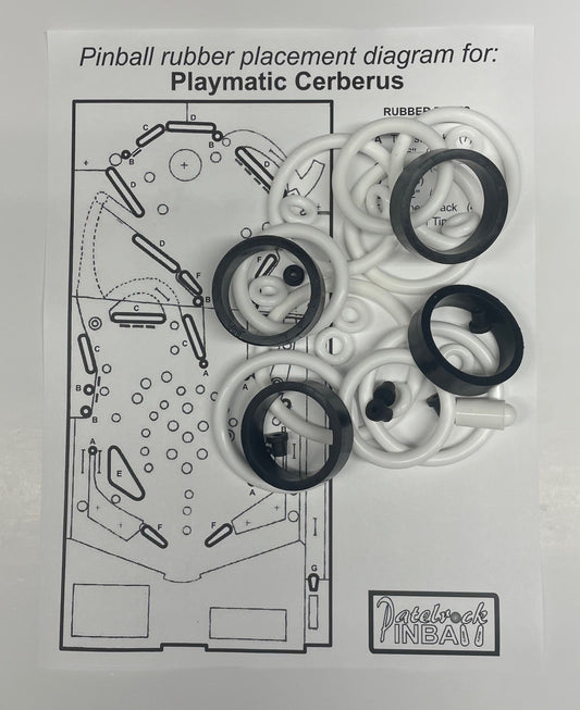 Playmatic Cerberus Pinball Machine Rubber Ring Kit