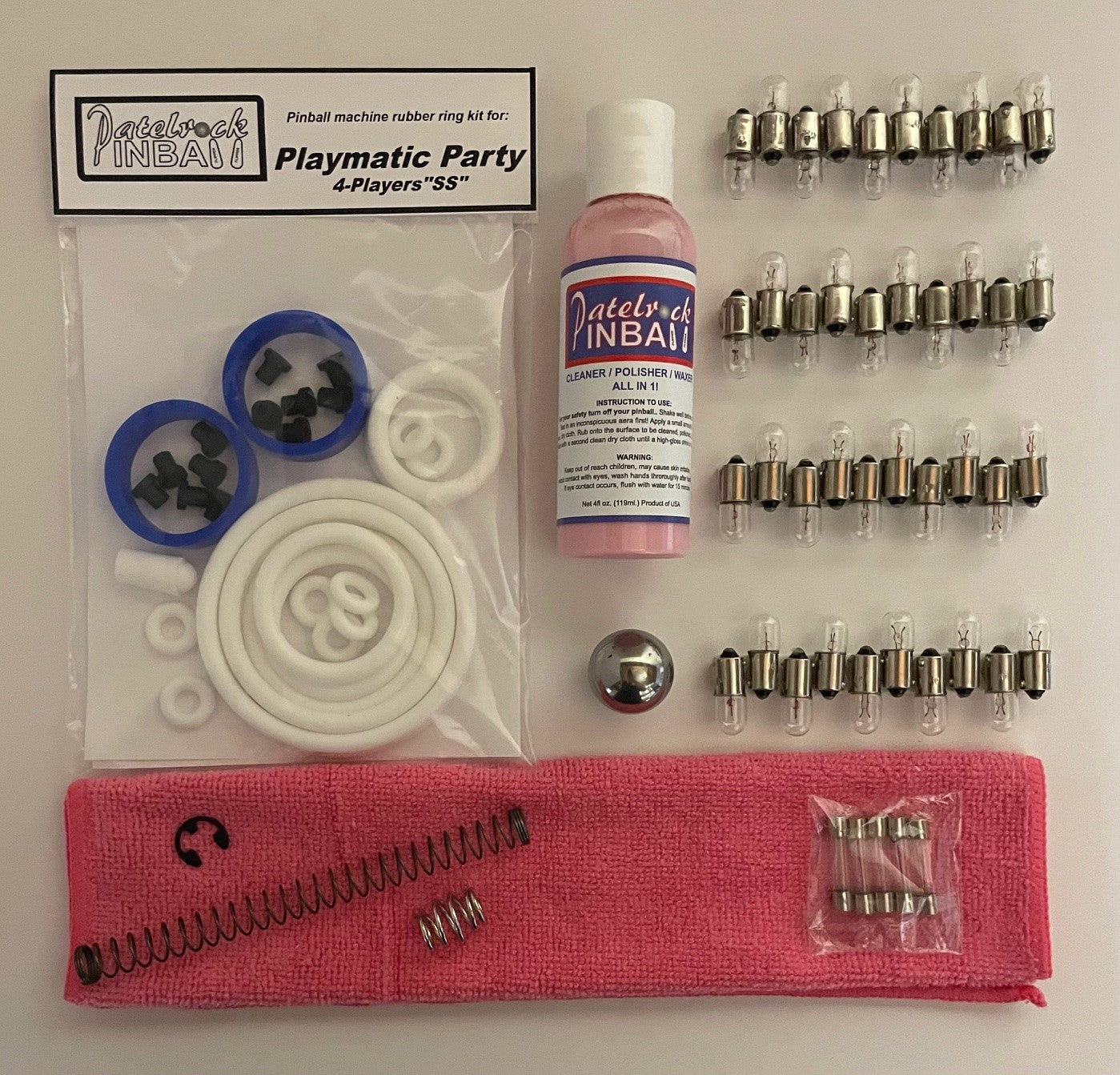 Playmatic Party | Solid State | 4-Players Pinball Machine Maintenance Kit