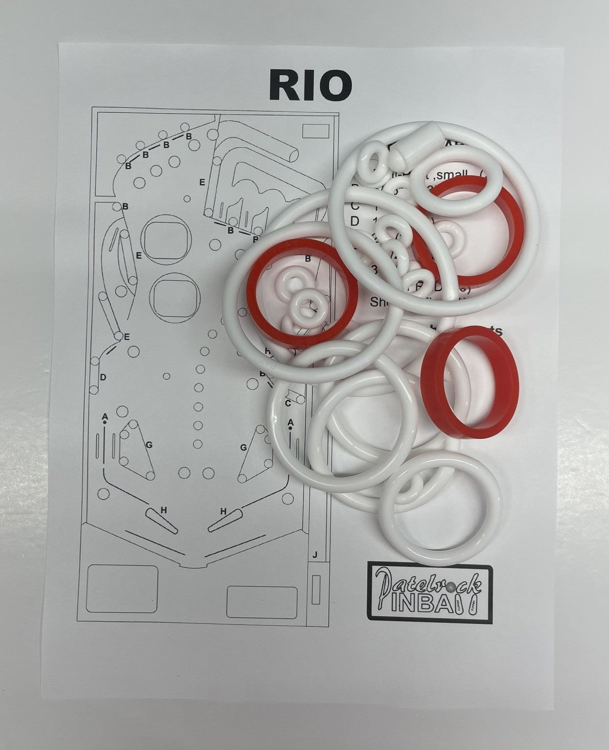 Playmatic Rio Pinball Machine Rubber Ring Kit