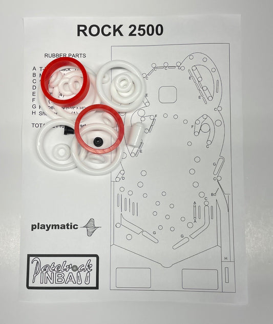Playmatic Rock 2500 Pinball Machine Rubber Ring Kit