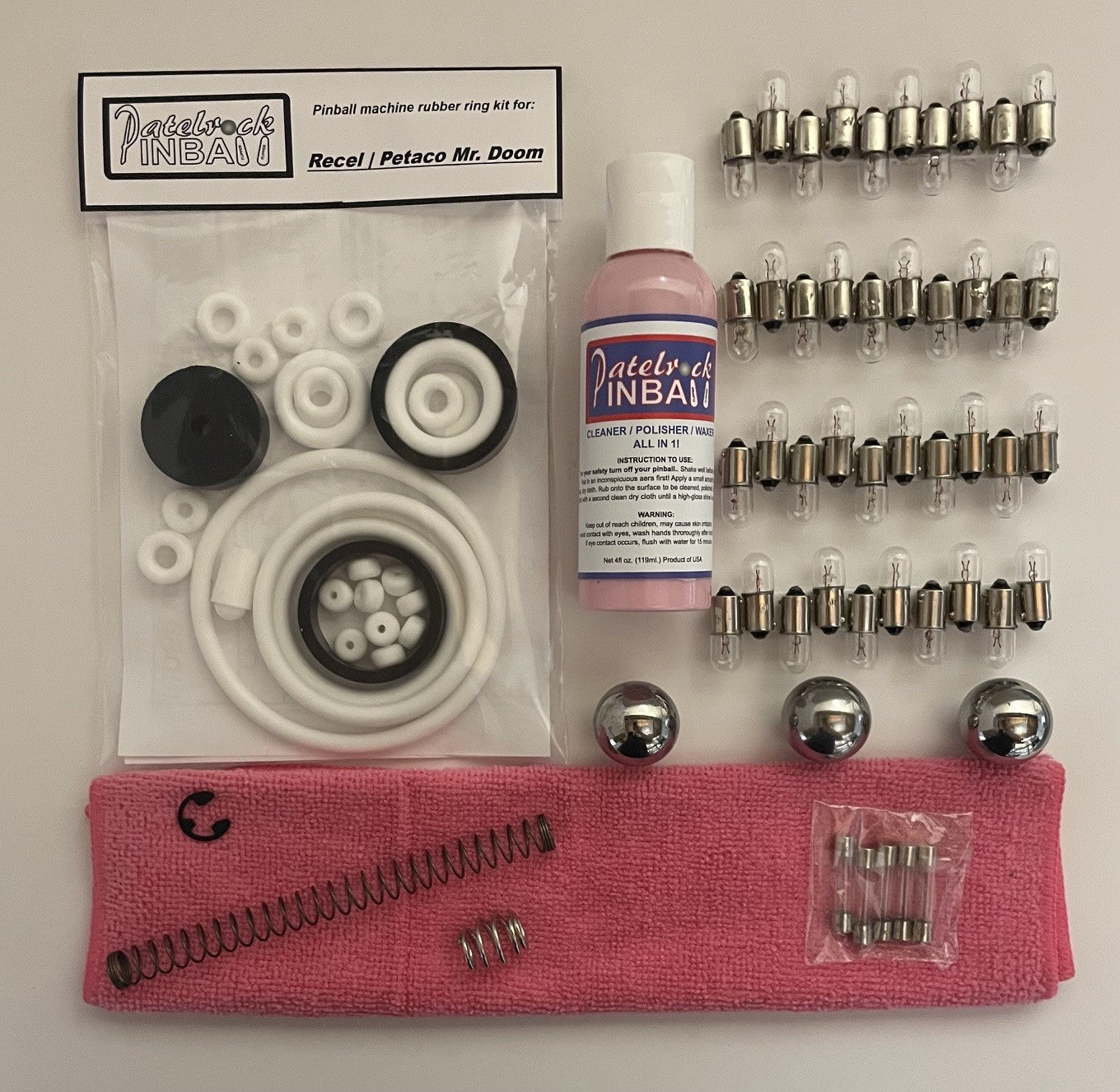 Recel | Petaco Mr Doom Pinball Machine Maintenance Kit