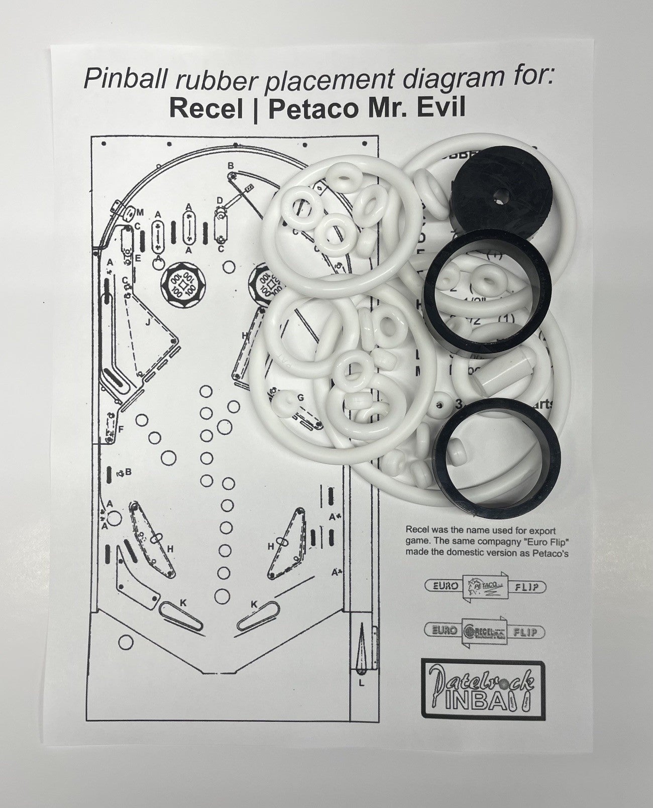 Recel | Petaco Mr Evil Pinball Machine Rubber Ring Kit