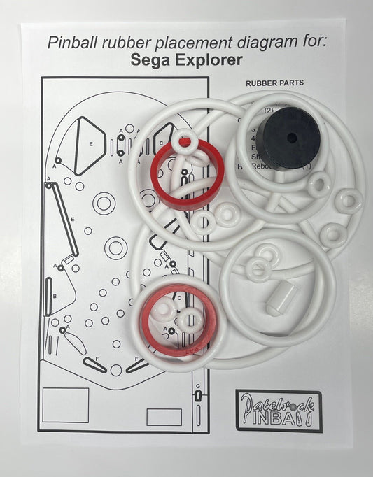 Sega Explorer Pinball Machine Rubber Ring Kit