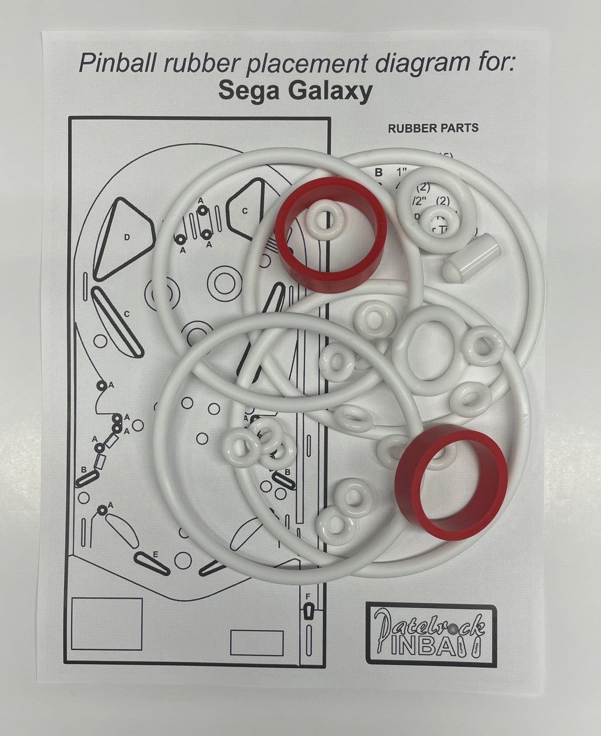 Sega Galaxy Pinball Machine Rubber Ring Kit