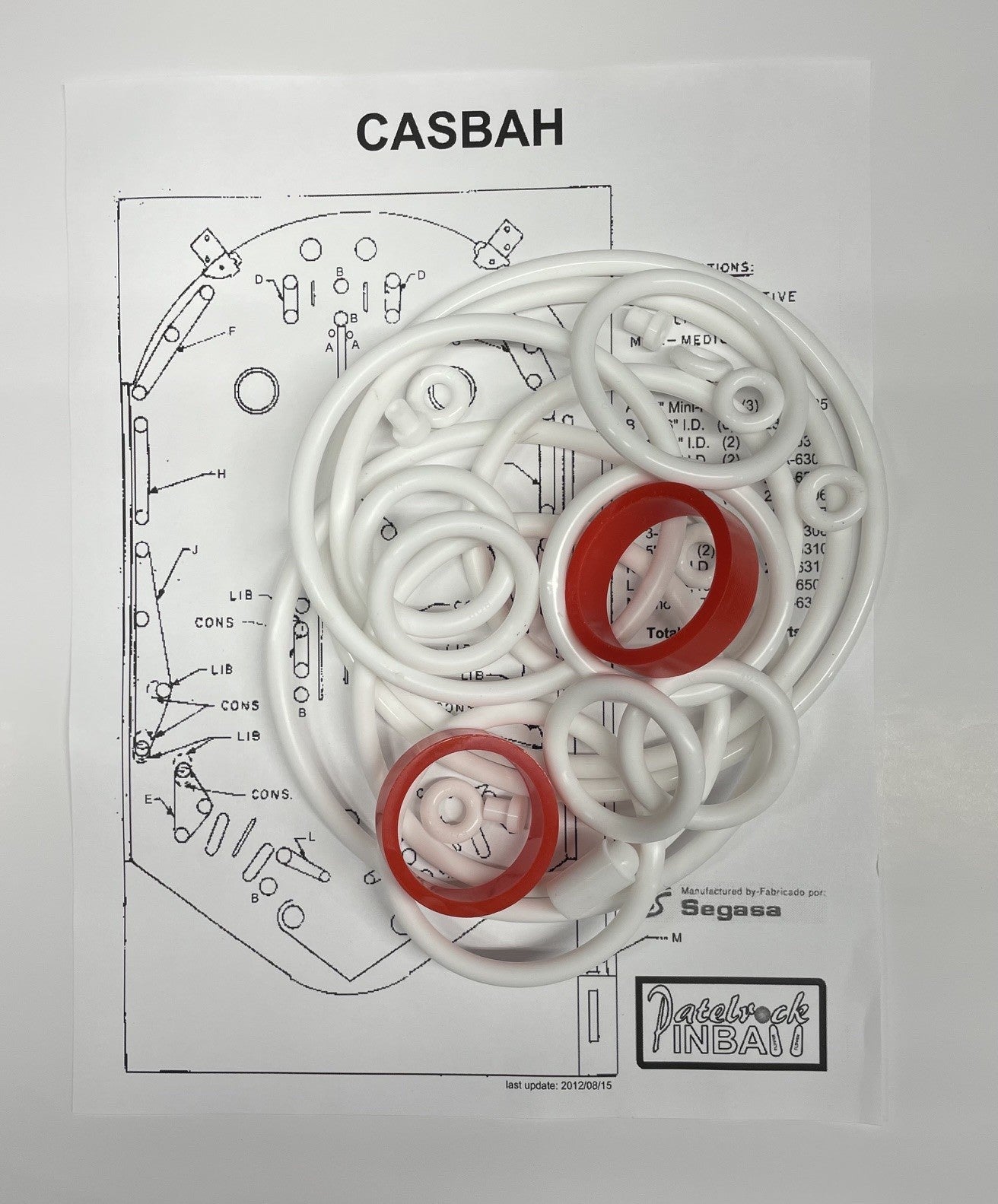 Segasa Casbah Pinball Machine Rubber Ring Kit