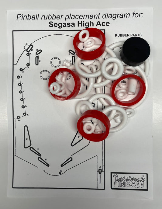 Segasa High Ace Pinball Machine Rubber Ring Kit